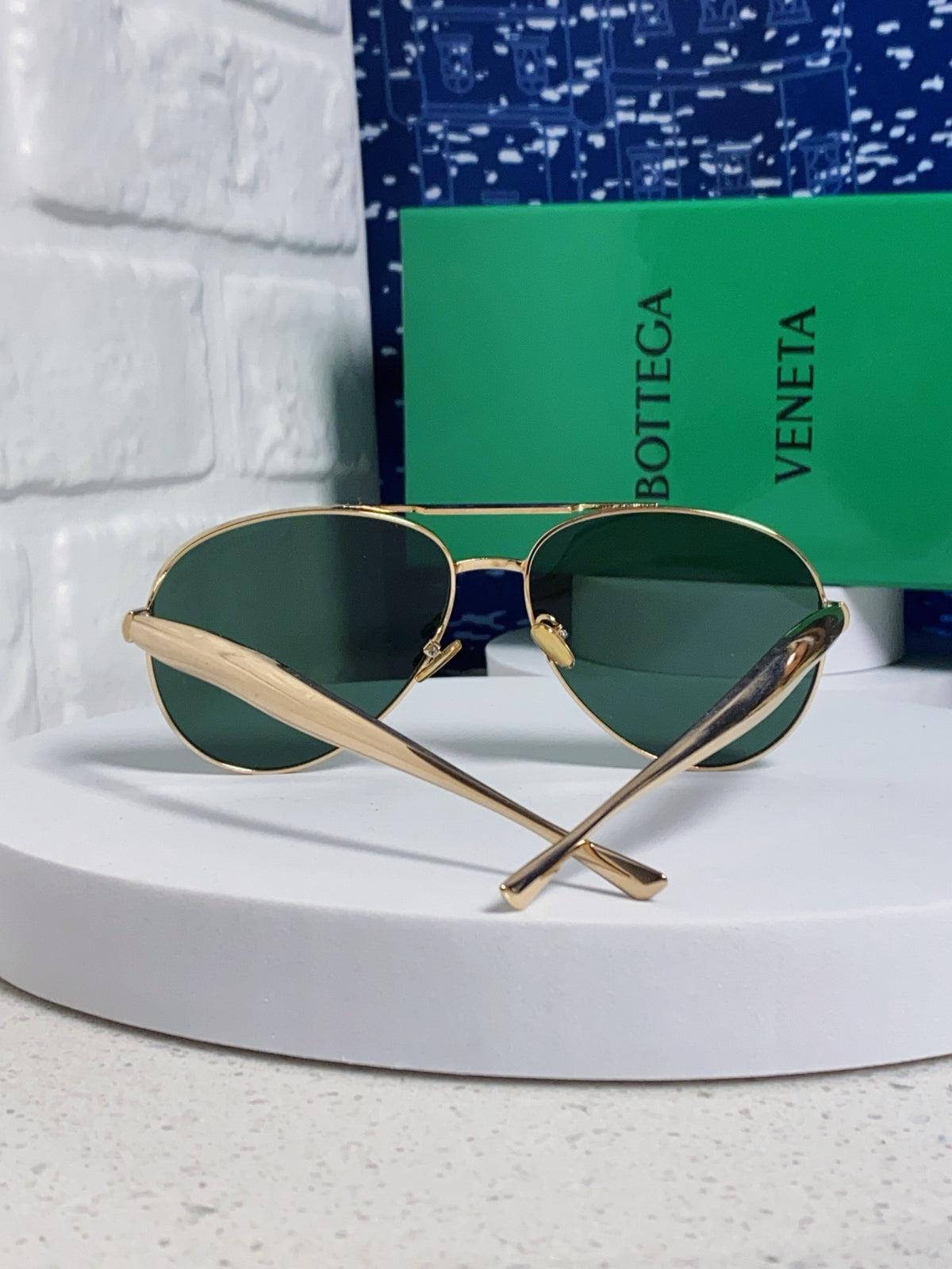 Bottega Veneta Metal Aviator Gold Lens Sunglasses for Men & Women - 867249 - detail image 3
