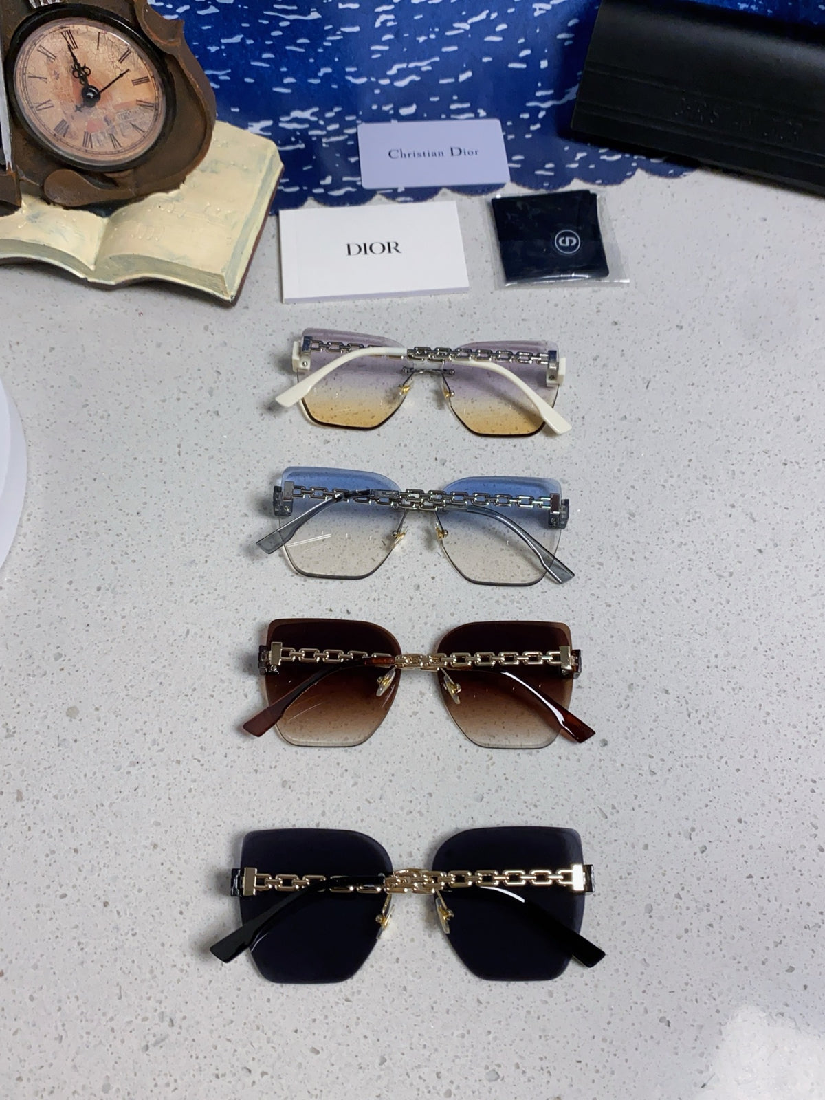 Dior Polarized Fashion Black Lens Sunglasses for Women - 415501 - detail image 11