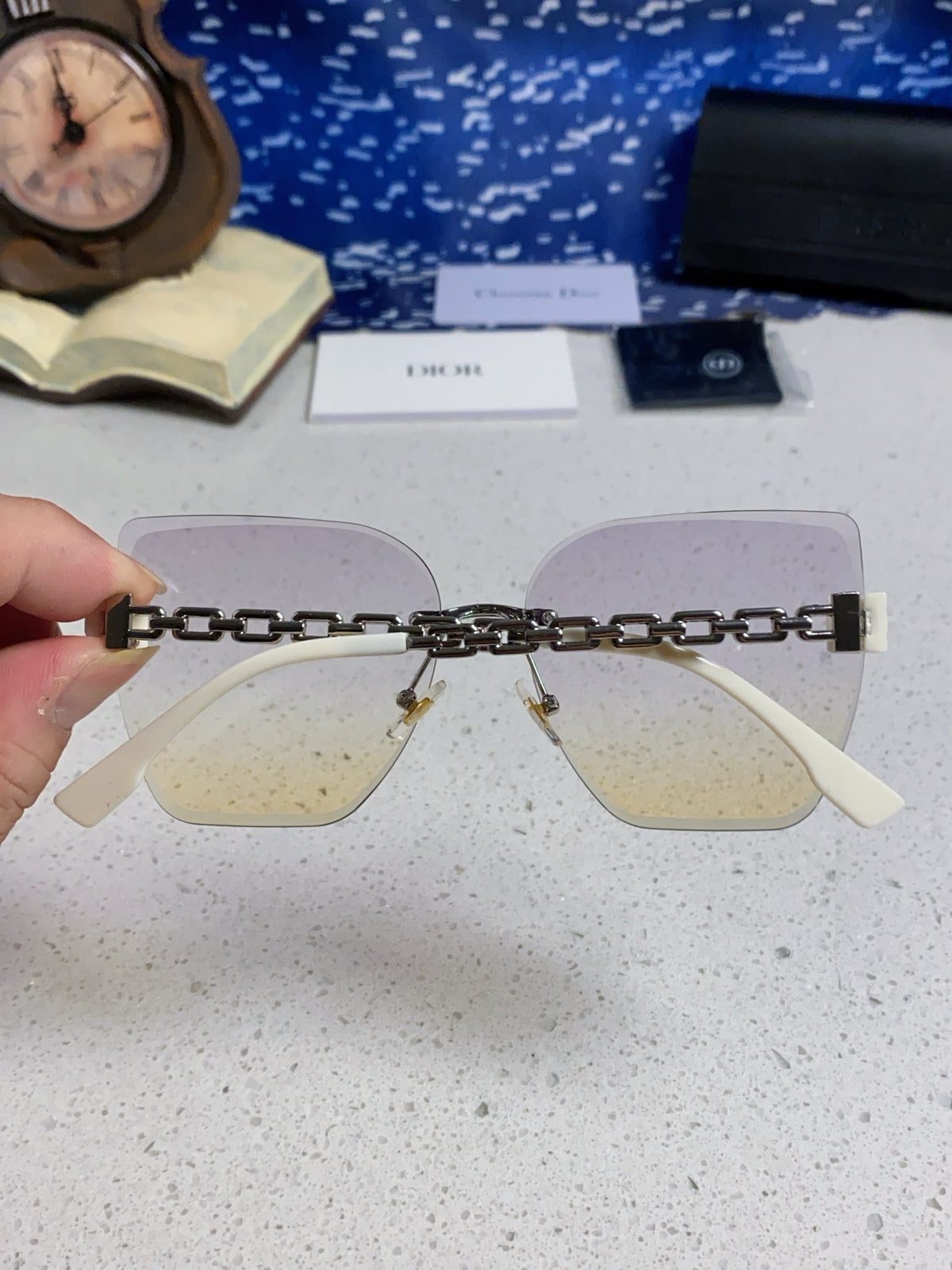 Dior Polarized Fashion Silver Lens Sunglasses for Women - 449088 - detail image 5