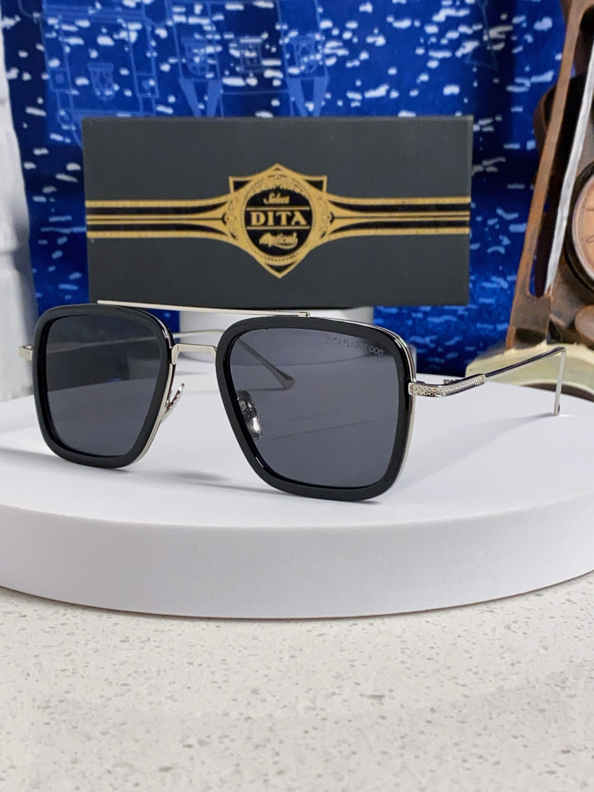 Dita Fashion Silver Lens Sunglasses for Men - 416501