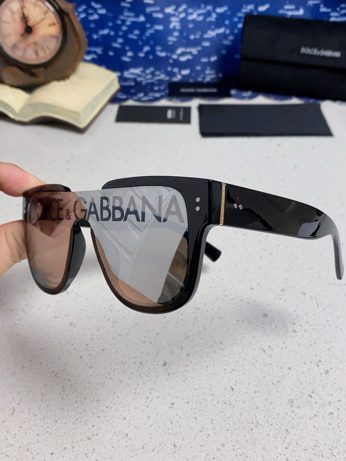 Dolce & Gabbana Square Silver Lens Sunglasses for Men & Women - 416554 - detail image 6