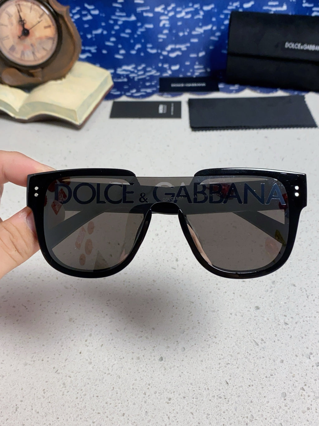 Dolce & Gabbana Square Silver Lens Sunglasses for Men & Women - 416554 - detail image 4