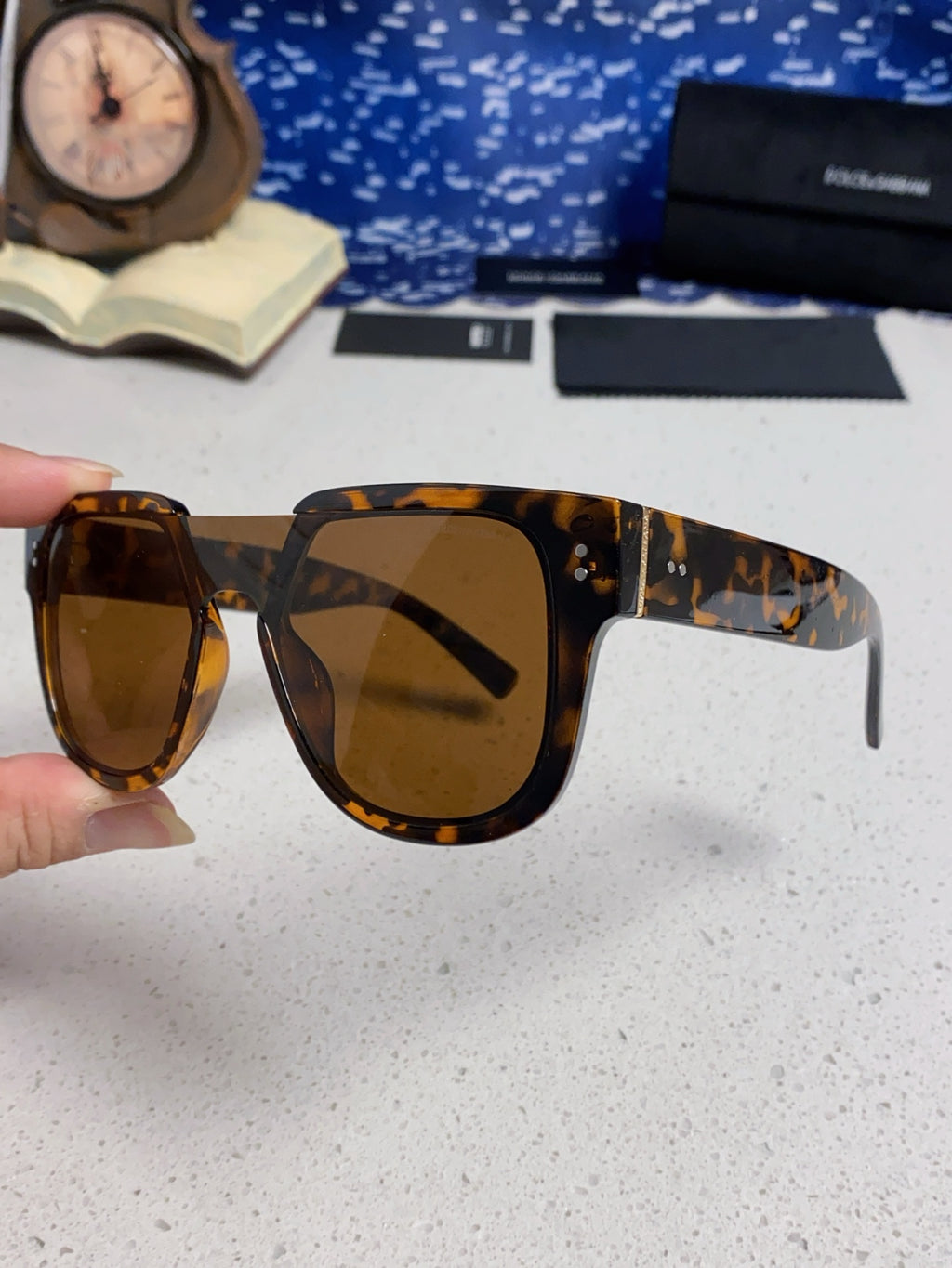Dolce & Gabbana Square Brown Lens Sunglasses for Men & Women - detail image 6