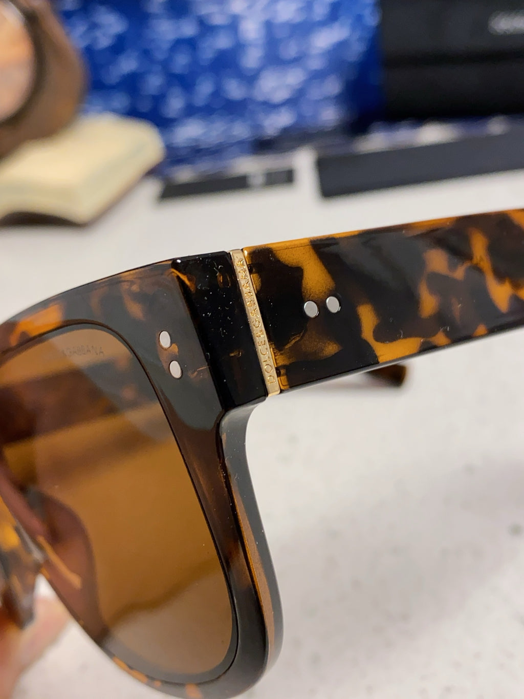 Dolce & Gabbana Square Brown Lens Sunglasses for Men & Women - detail image 7
