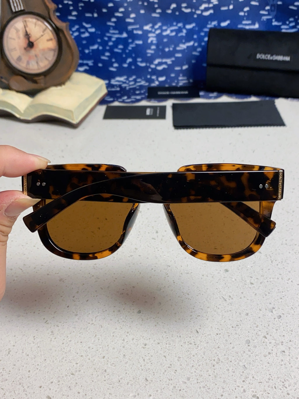 Dolce & Gabbana Square Brown Lens Sunglasses for Men & Women - detail image 5