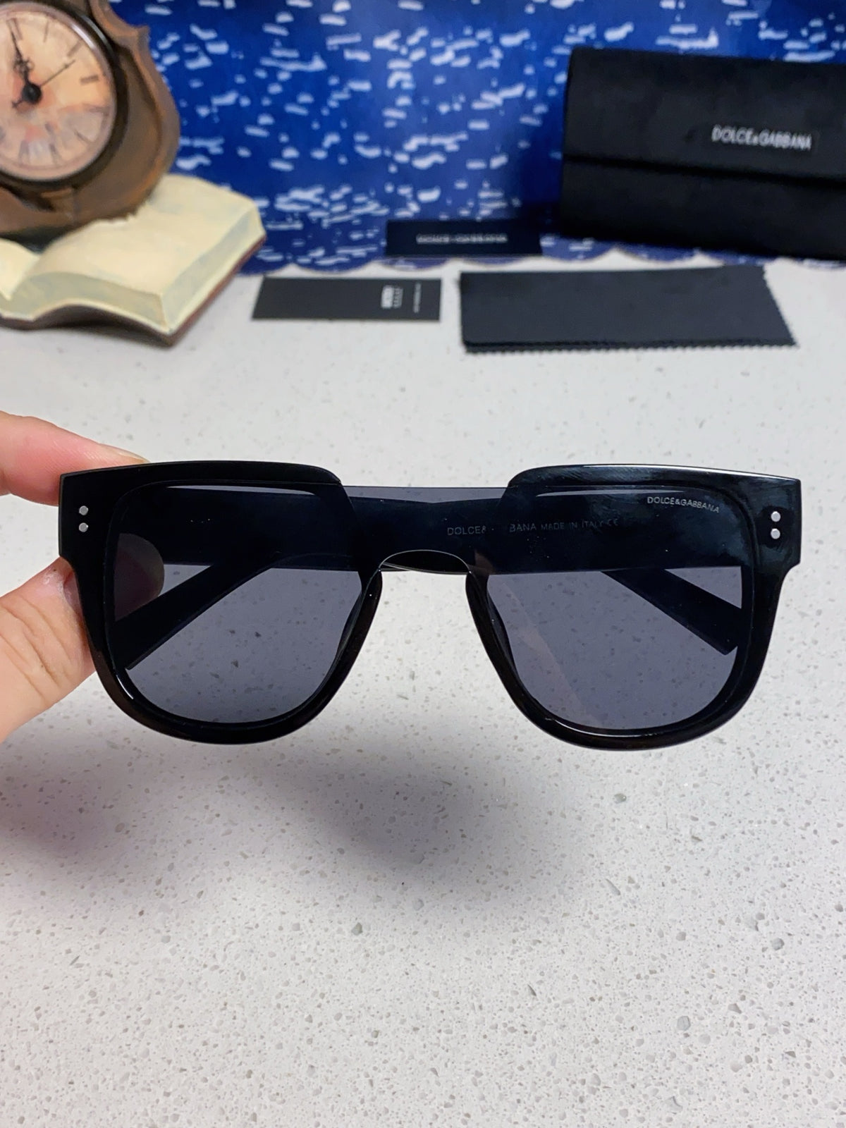 Dolce & Gabbana Square Gray Lens Sunglasses for Men & Women - 416559 - detail image 4