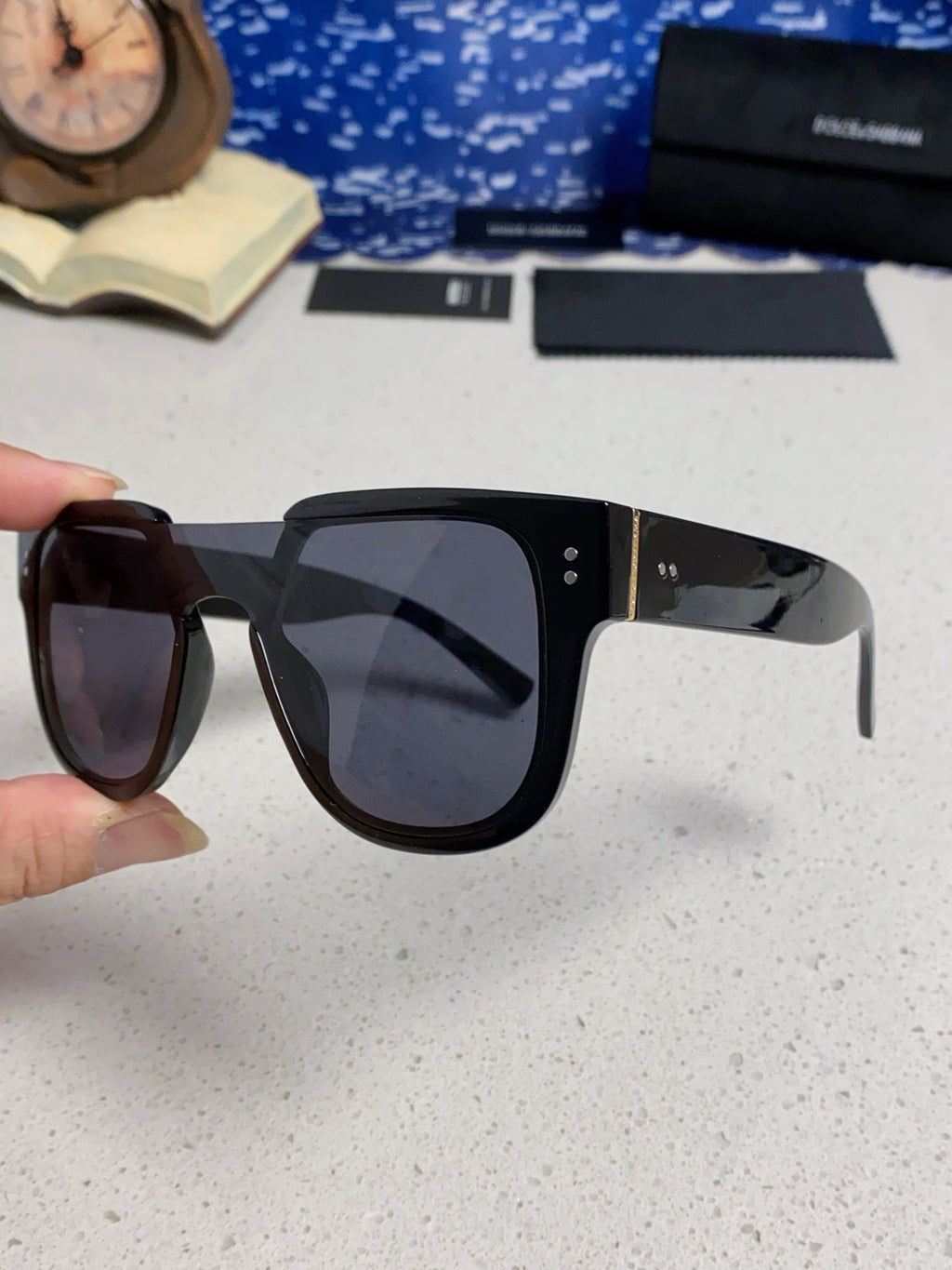 Dolce & Gabbana Square Gray Lens Sunglasses for Men & Women - 416559 - detail image 6