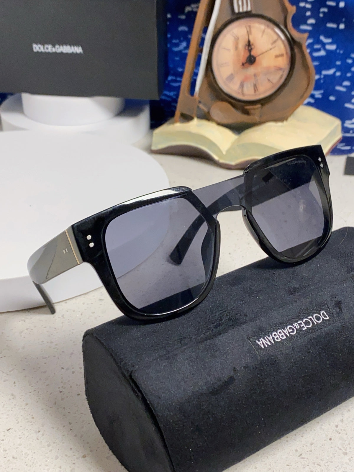 Dolce & Gabbana Square Gray Lens Sunglasses for Men & Women - detail image 10