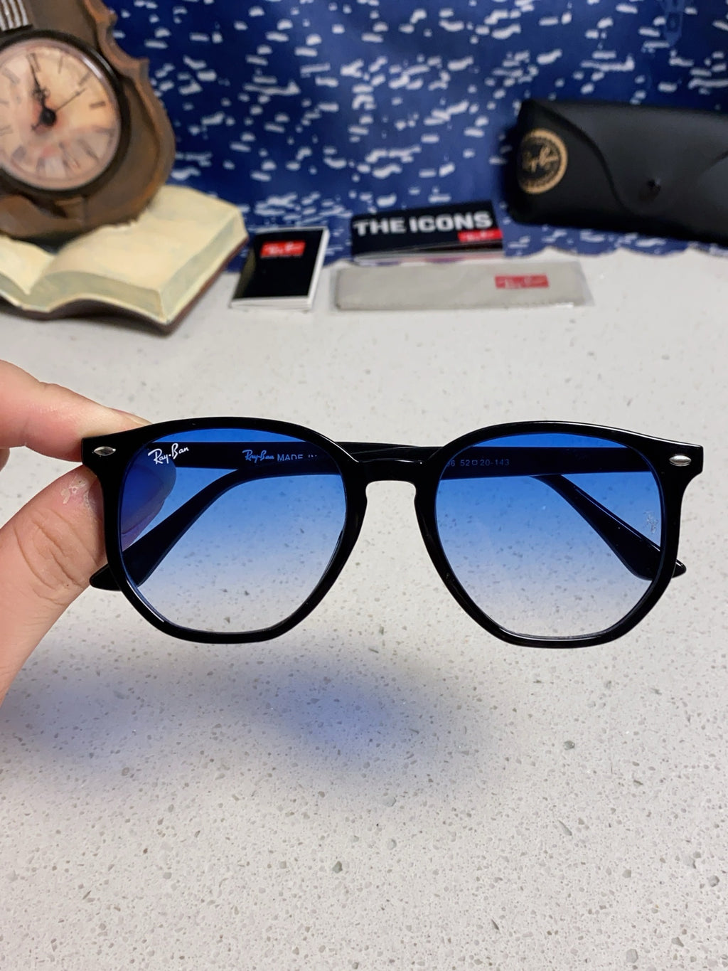 Ray-Ban RB4306 Oversized Black Lens Sunglasses for Men & Women - 450142 - detail image 5