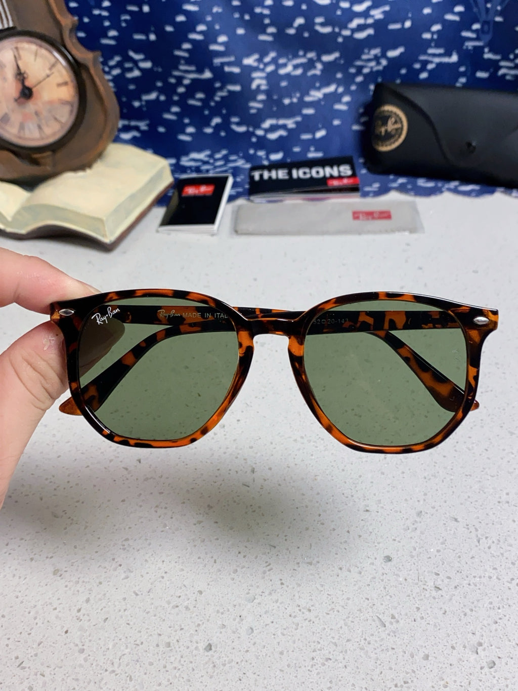 Ray-Ban RB4306 Oversized Silver Lens Sunglasses for Men & Women - detail image 4