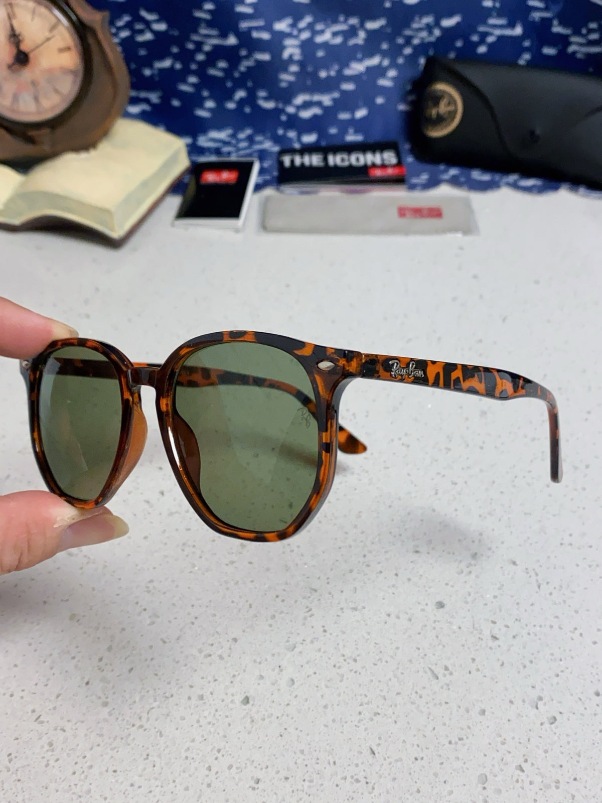 Ray-Ban RB4306 Oversized Silver Lens Sunglasses for Men & Women - detail image 6