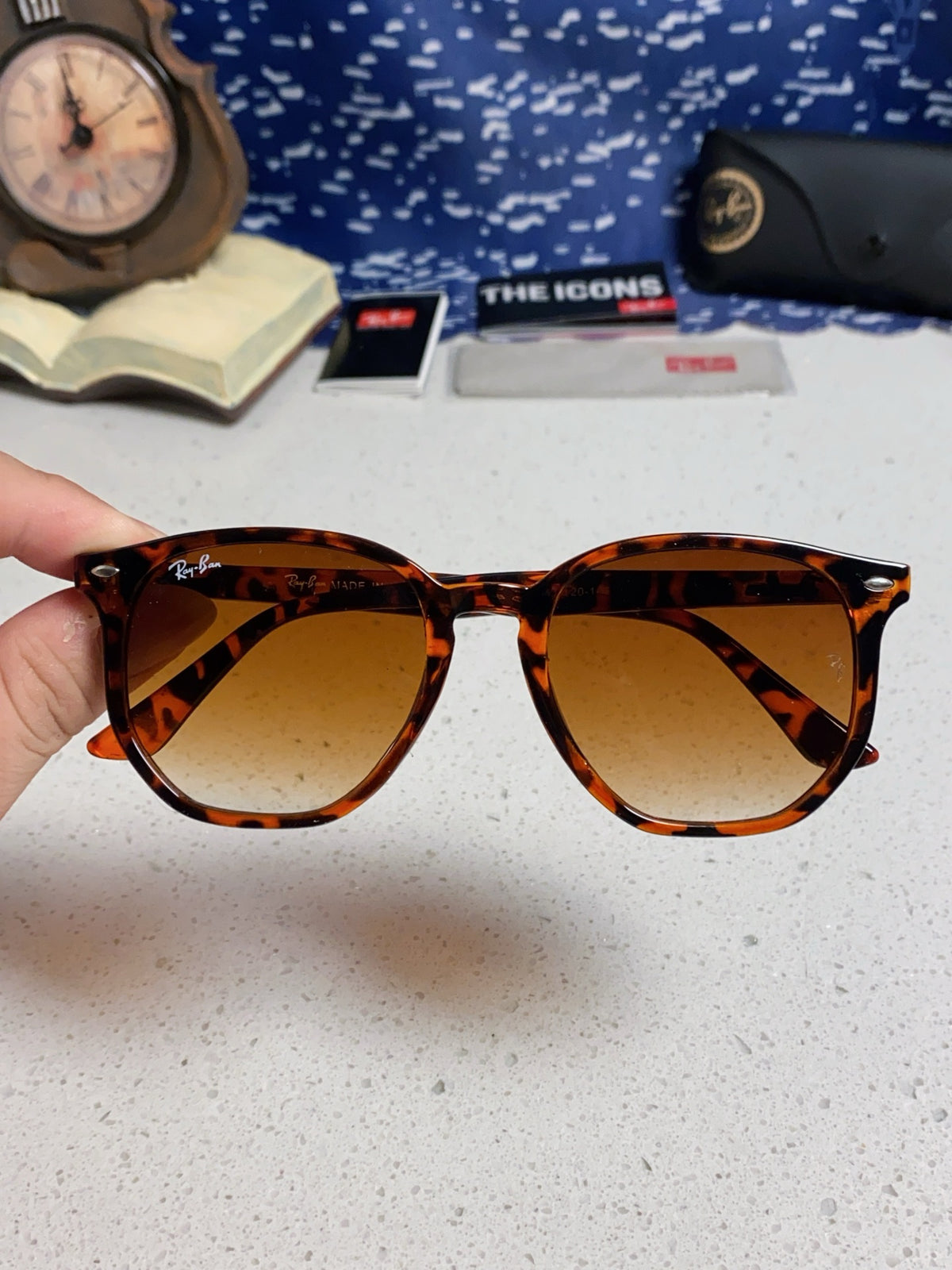 Ray-Ban RB4306 Oversized Brown Lens Sunglasses for Men & Women - detail image 5
