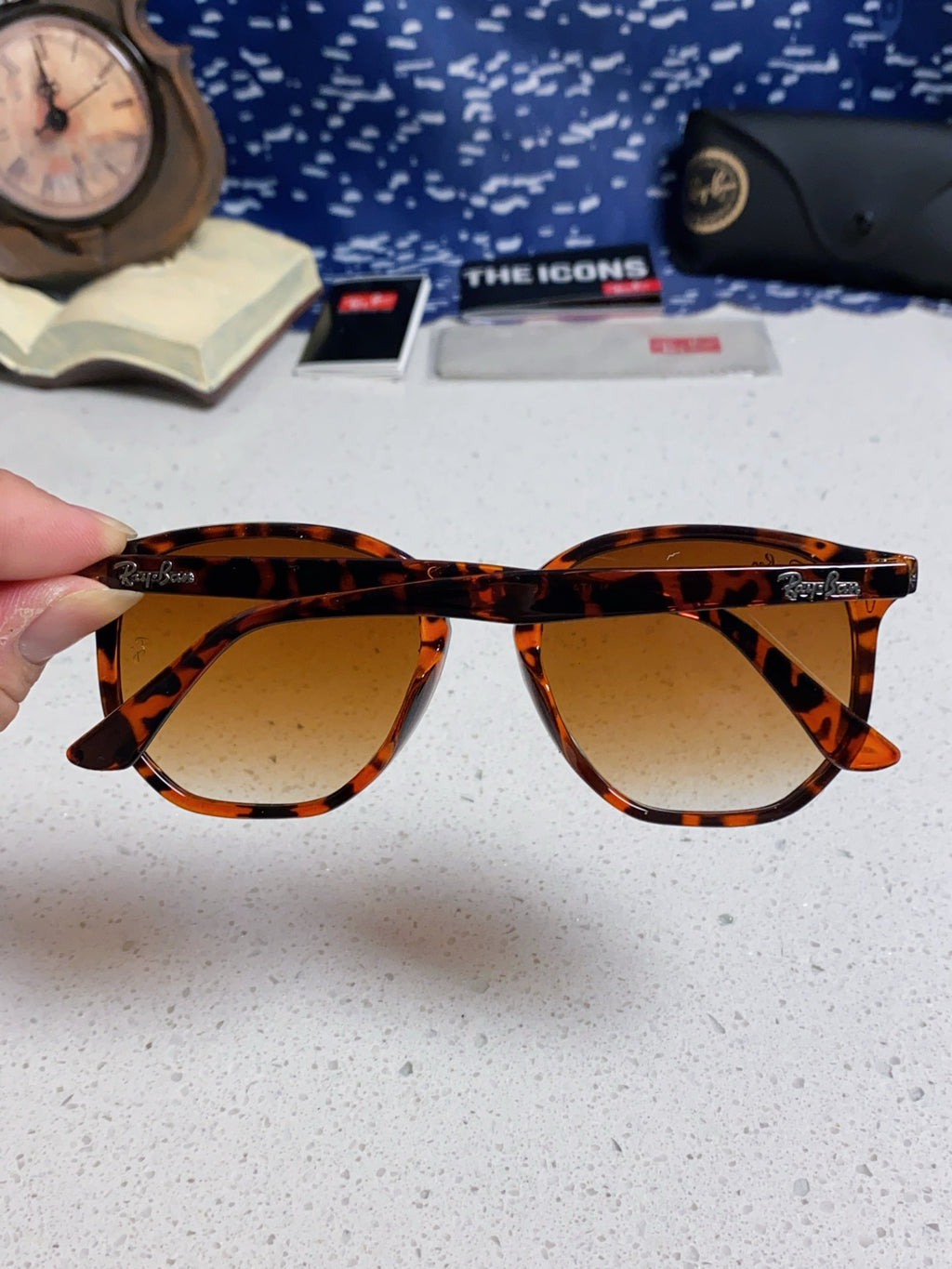 Ray-Ban RB4306 Oversized Brown Lens Sunglasses for Men & Women - detail image 6