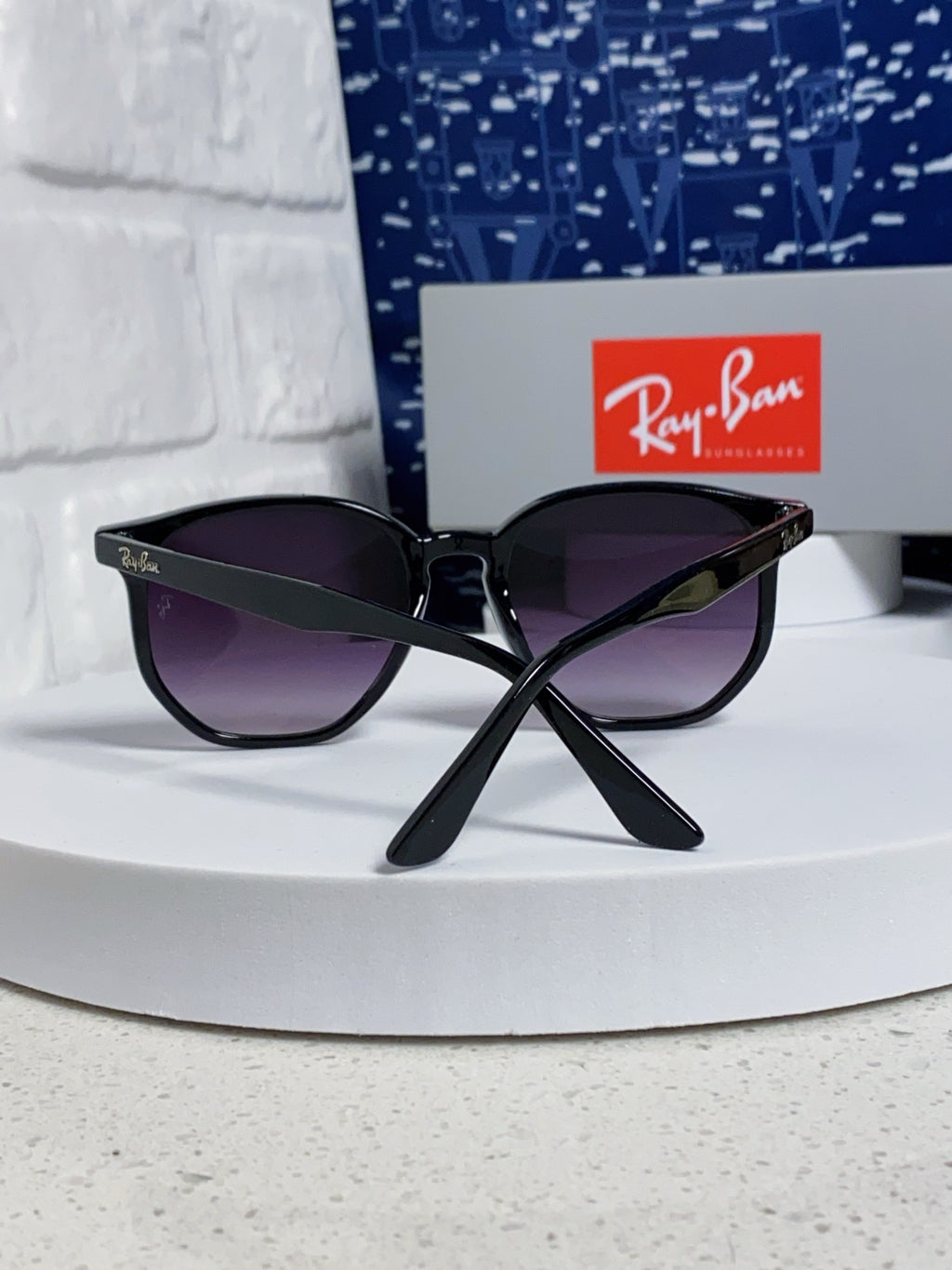 Ray-Ban RB4306 Oversized Purple Lens Sunglasses for Men & Women - detail image 3