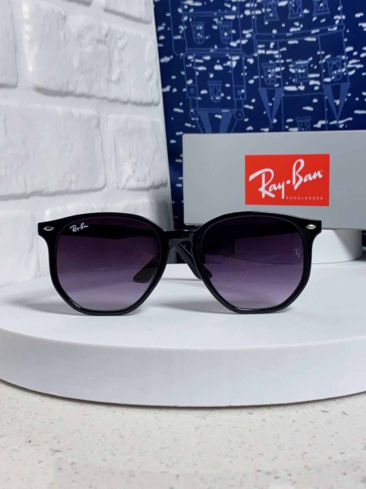 Ray-Ban RB4306 Oversized Purple Lens Sunglasses for Men & Women - detail image 2
