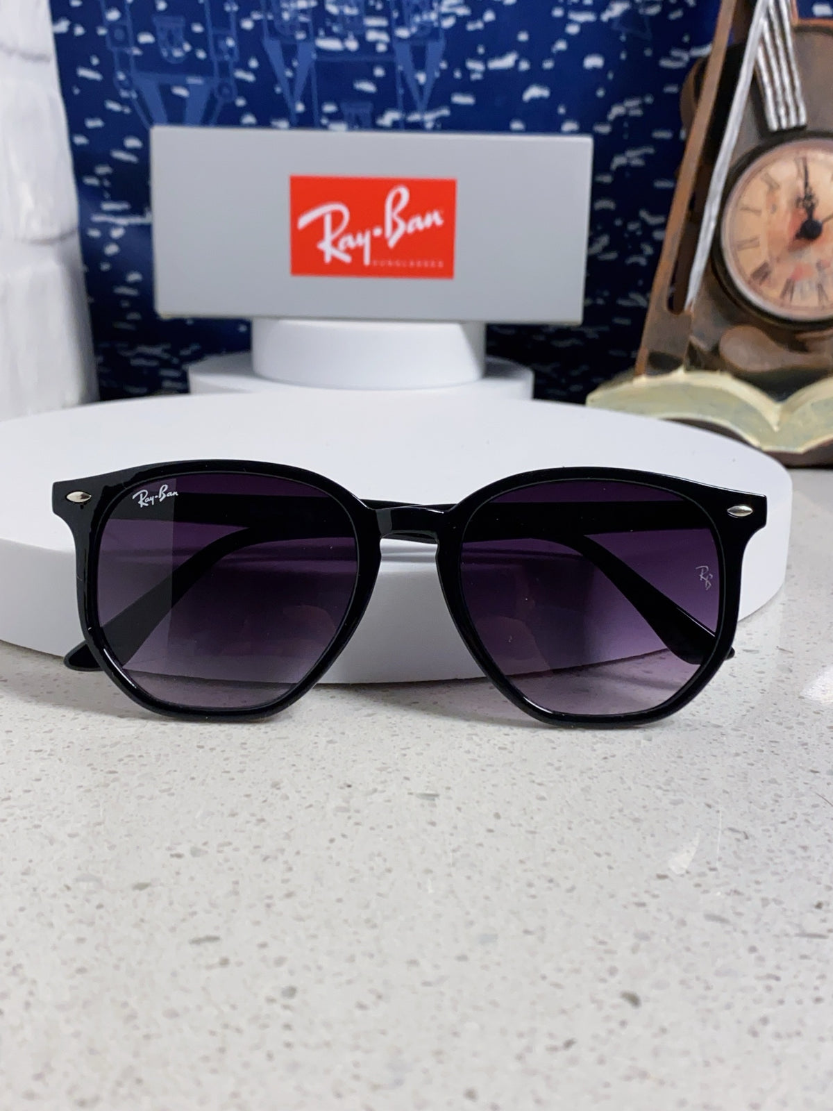 Ray-Ban RB4306 Oversized Purple Lens Sunglasses for Men & Women - detail image 9