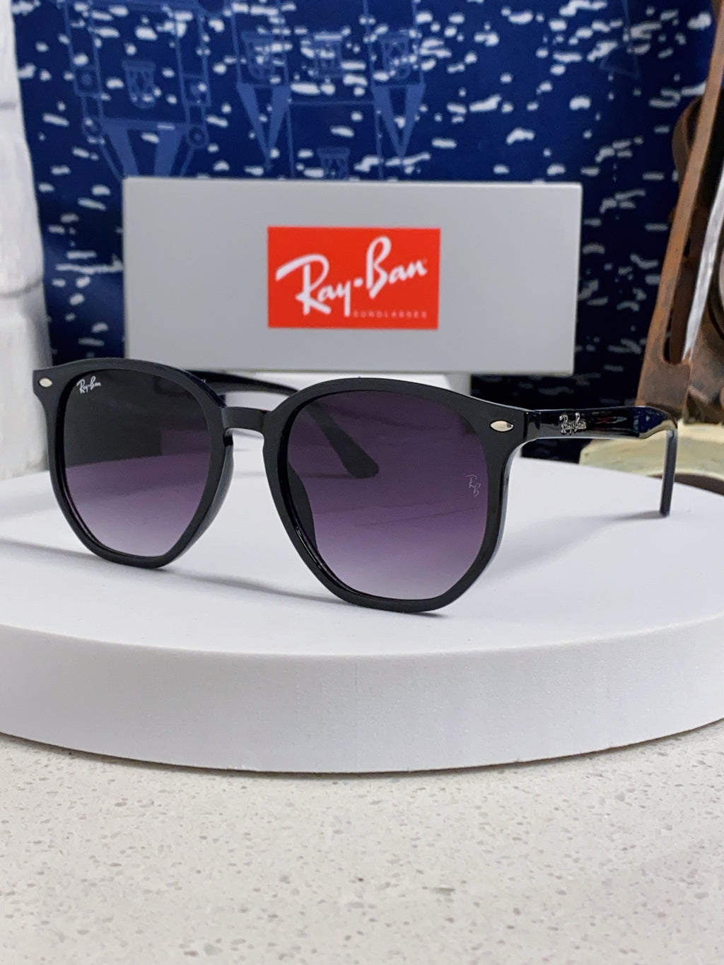 Ray-Ban RB4306 Oversized Purple Lens Sunglasses for Men & Women