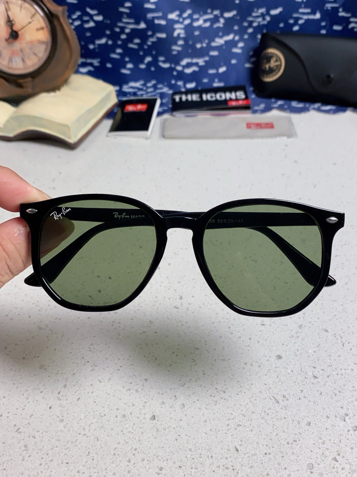 Ray-Ban RB4306 Oversized Black Lens Sunglasses for Men & Women - 450146 - detail image 5