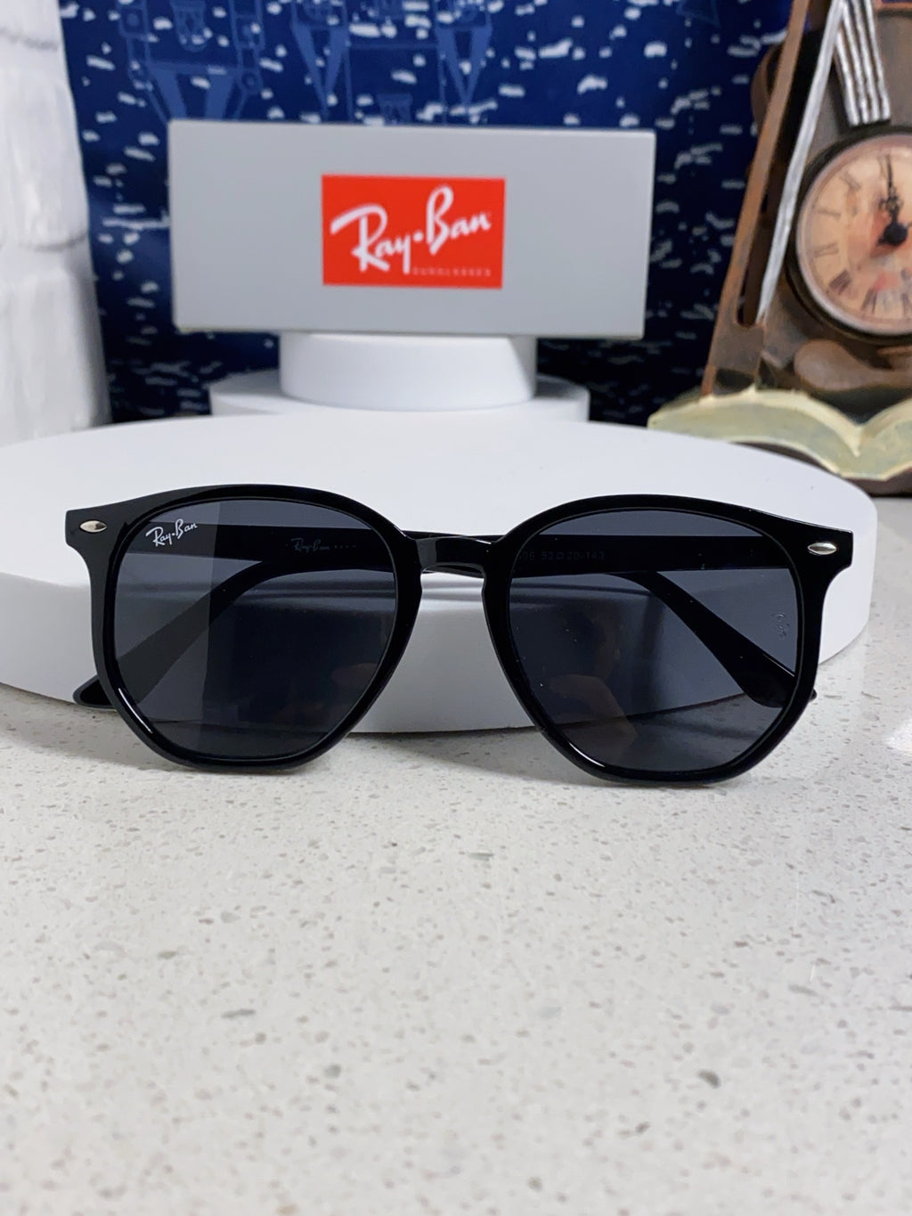 Ray-Ban RB4306 Oversized Black Lens Sunglasses for Men & Women - detail image 9