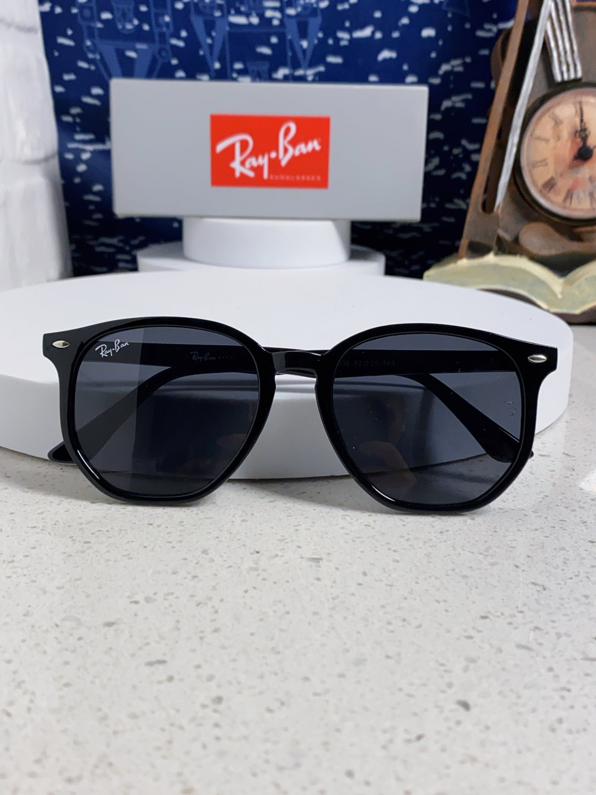 Ray-Ban RB4306 Oversized Black Lens Sunglasses for Men & Women - detail image 9