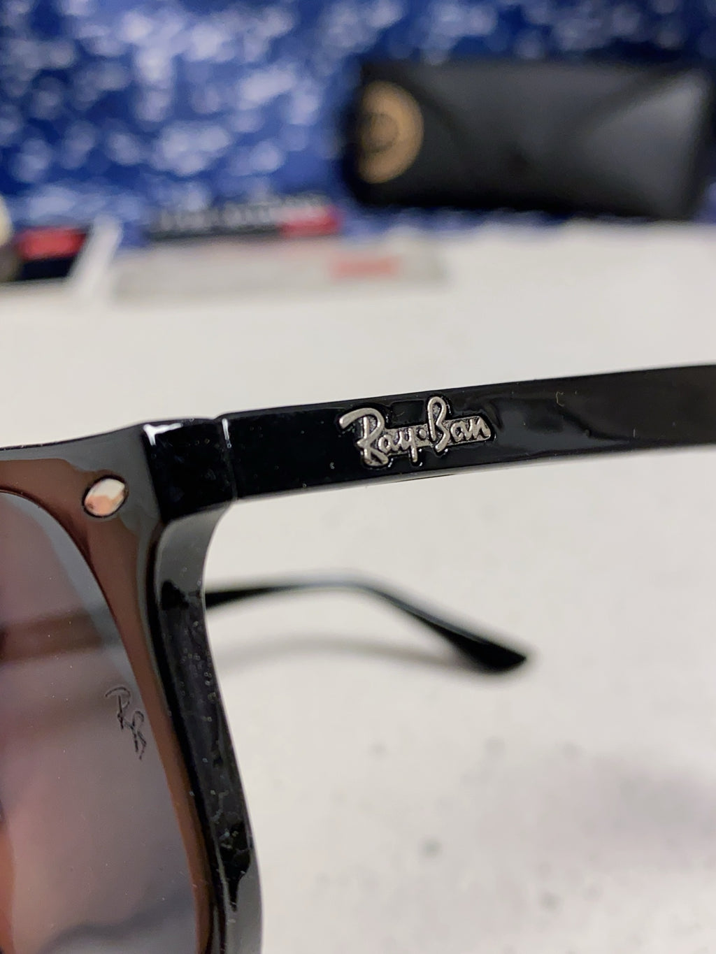 Ray-Ban RB4306 Oversized Black Lens Sunglasses for Men & Women - detail image 7