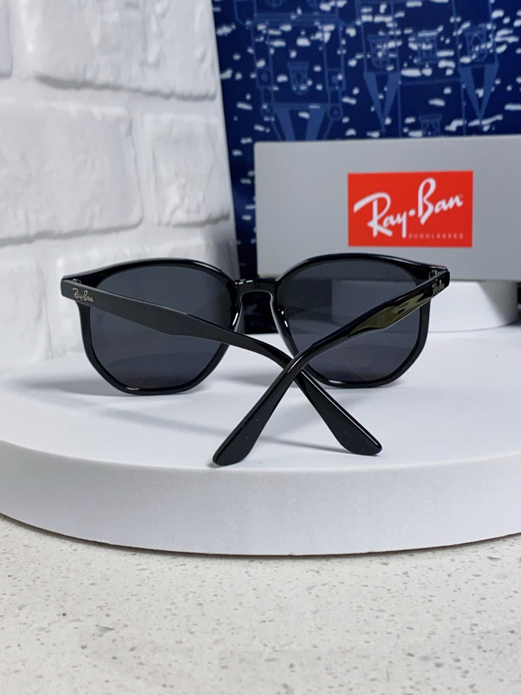 Ray-Ban RB4306 Oversized Black Lens Sunglasses for Men & Women - detail image 3