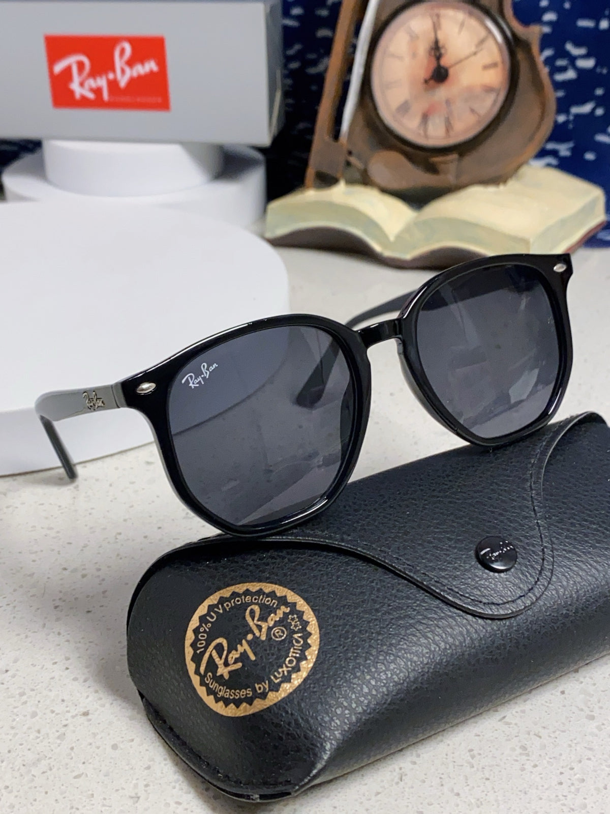 Ray-Ban RB4306 Oversized Black Lens Sunglasses for Men & Women - detail image 10