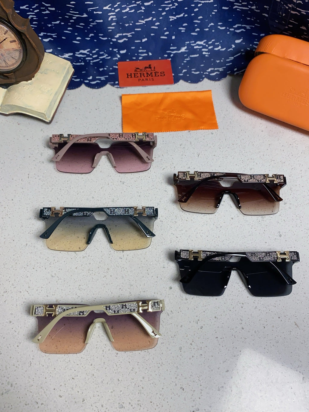 Hermès Lightweight Rimless Silver Lens Sunglasses for Women - detail image 10