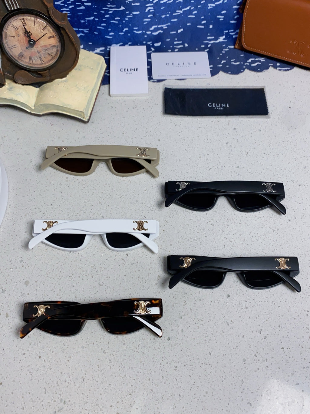 Celine Cat-Eye Blue Lens Sunglasses for Men & Women - detail image 11