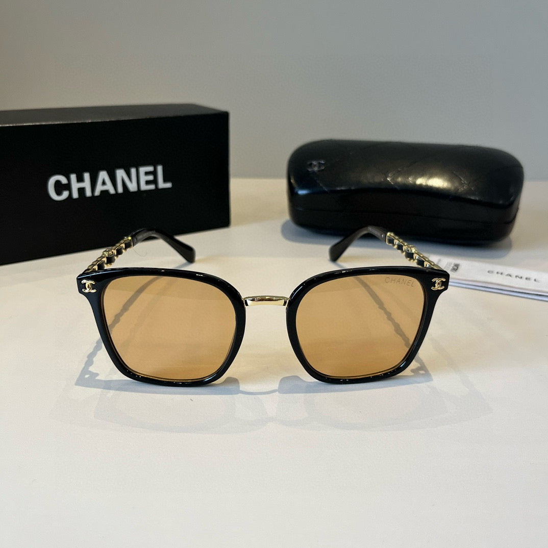 Chanel Oversized Gold Lens Sunglasses for Men & Women - 358030 - detail image 2