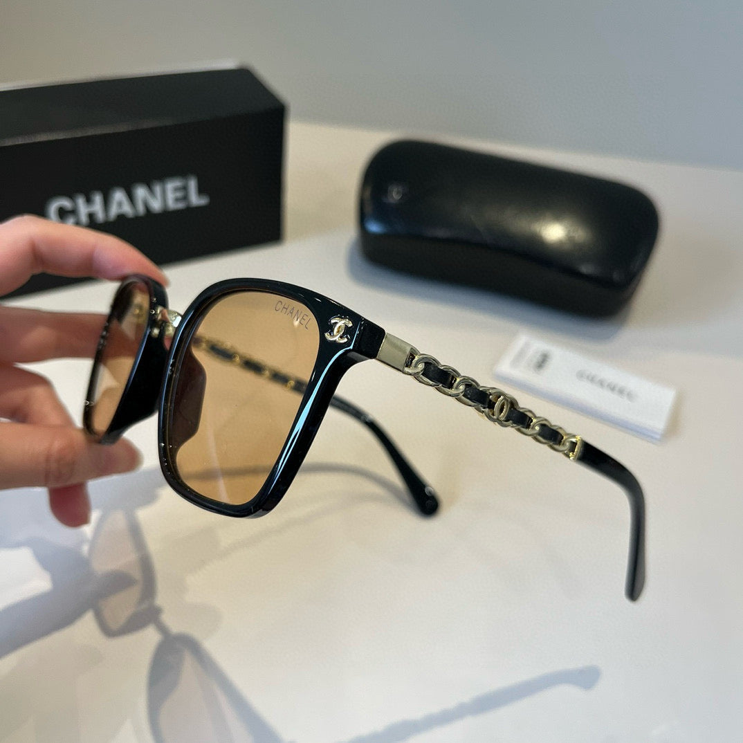 Chanel Oversized Gold Lens Sunglasses for Men & Women - 358030 - detail image 4