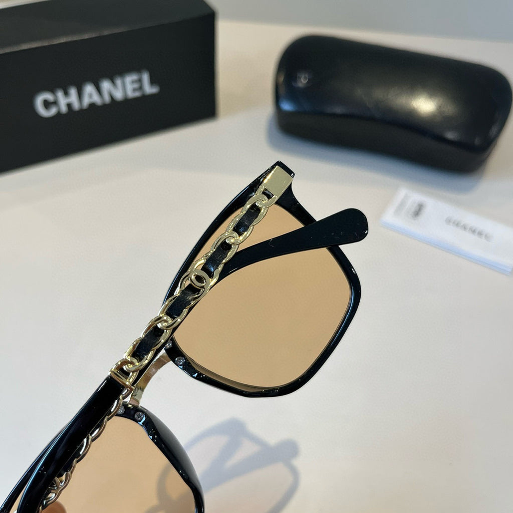 Chanel Oversized Gold Lens Sunglasses for Men & Women - 358030 - detail image 7