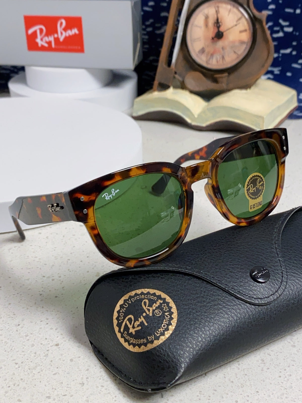 Ray-Ban RB0298 Oversized Green Lens Sunglasses for Men - detail image 10