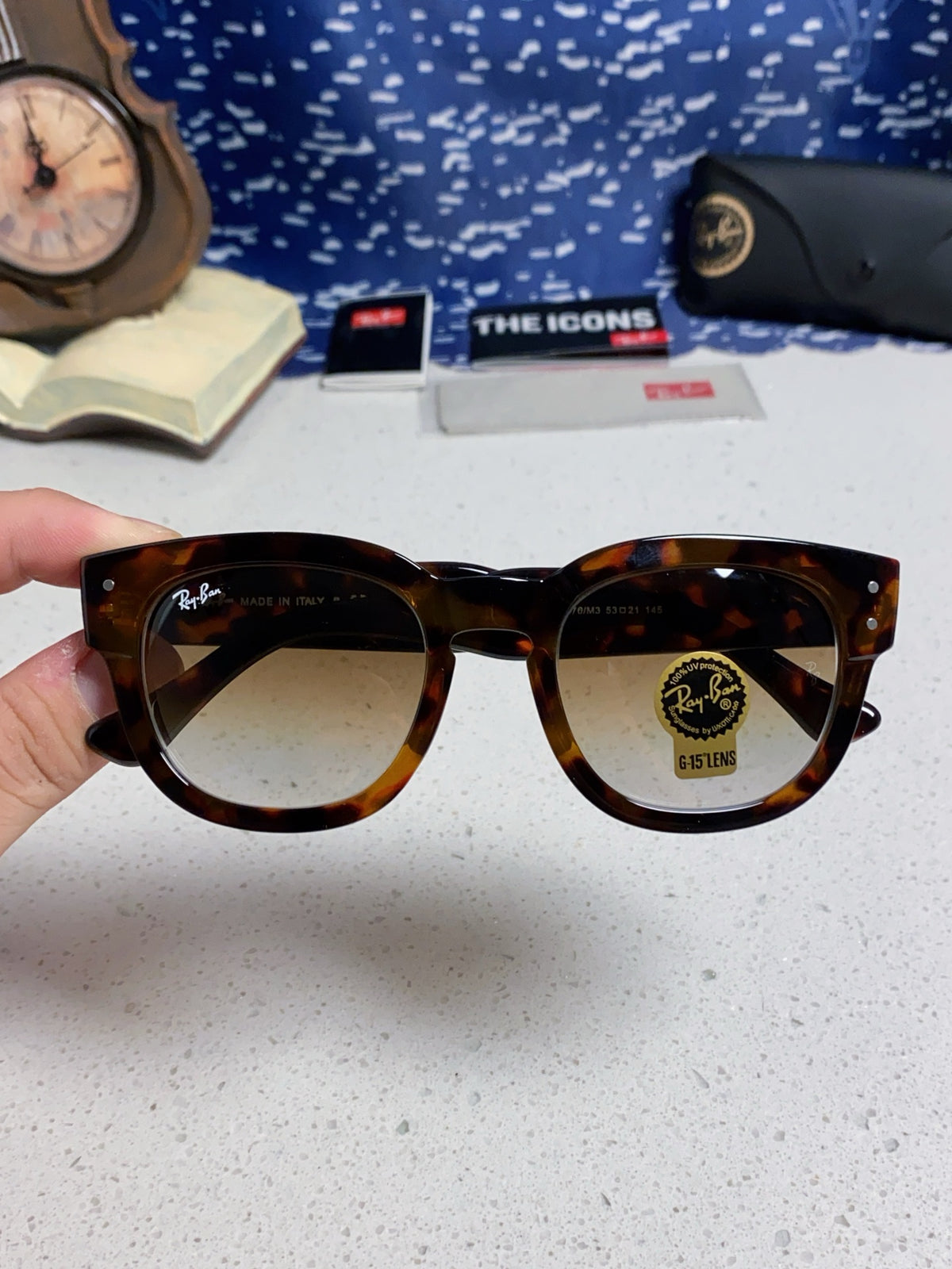 Ray-Ban RB0298 Oversized Brown Lens Sunglasses for Men - detail image 4