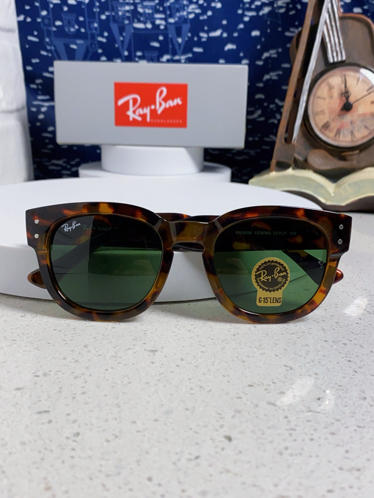 Ray-Ban RB0298 Oversized Green Lens Sunglasses for Men - 433086 - detail image 9