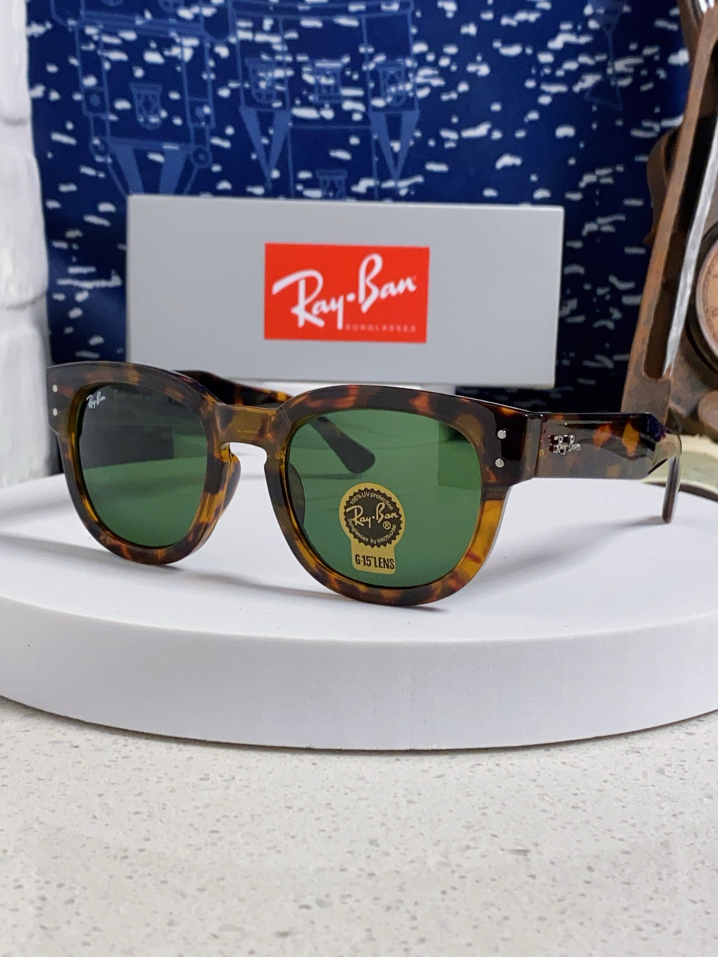 Ray-Ban RB0298 Oversized Green Lens Sunglasses for Men - 998573