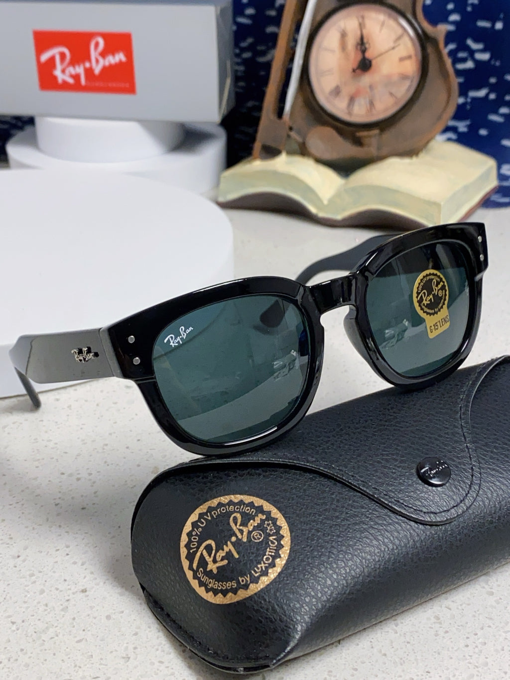 Ray-Ban RB0298 Oversized Black Lens Sunglasses for Men - 433089 - detail image 10