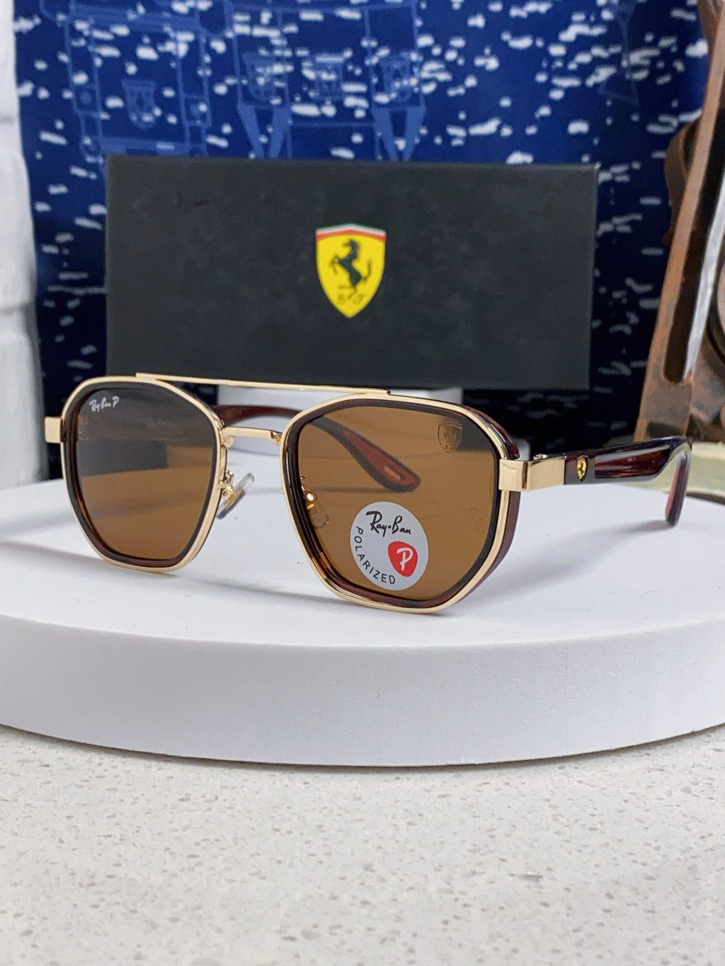 Ray-Ban Polarized Fashion Brown Lens Sunglasses for Men & Women - 488331