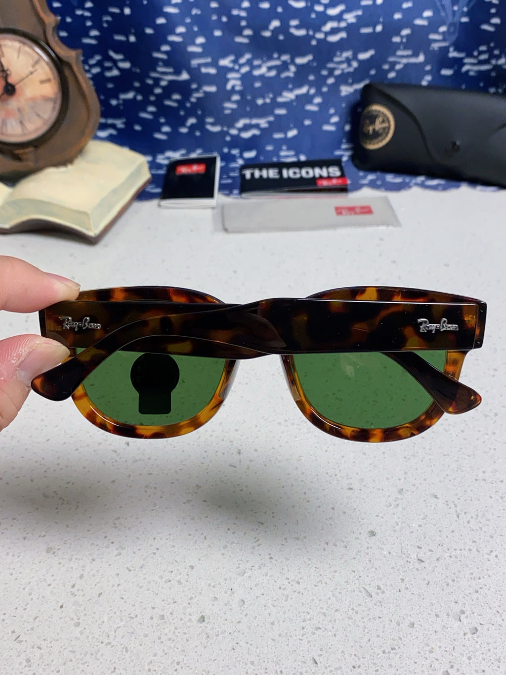 Ray-Ban RB0298 Oversized Green Lens Sunglasses for Men - detail image 5