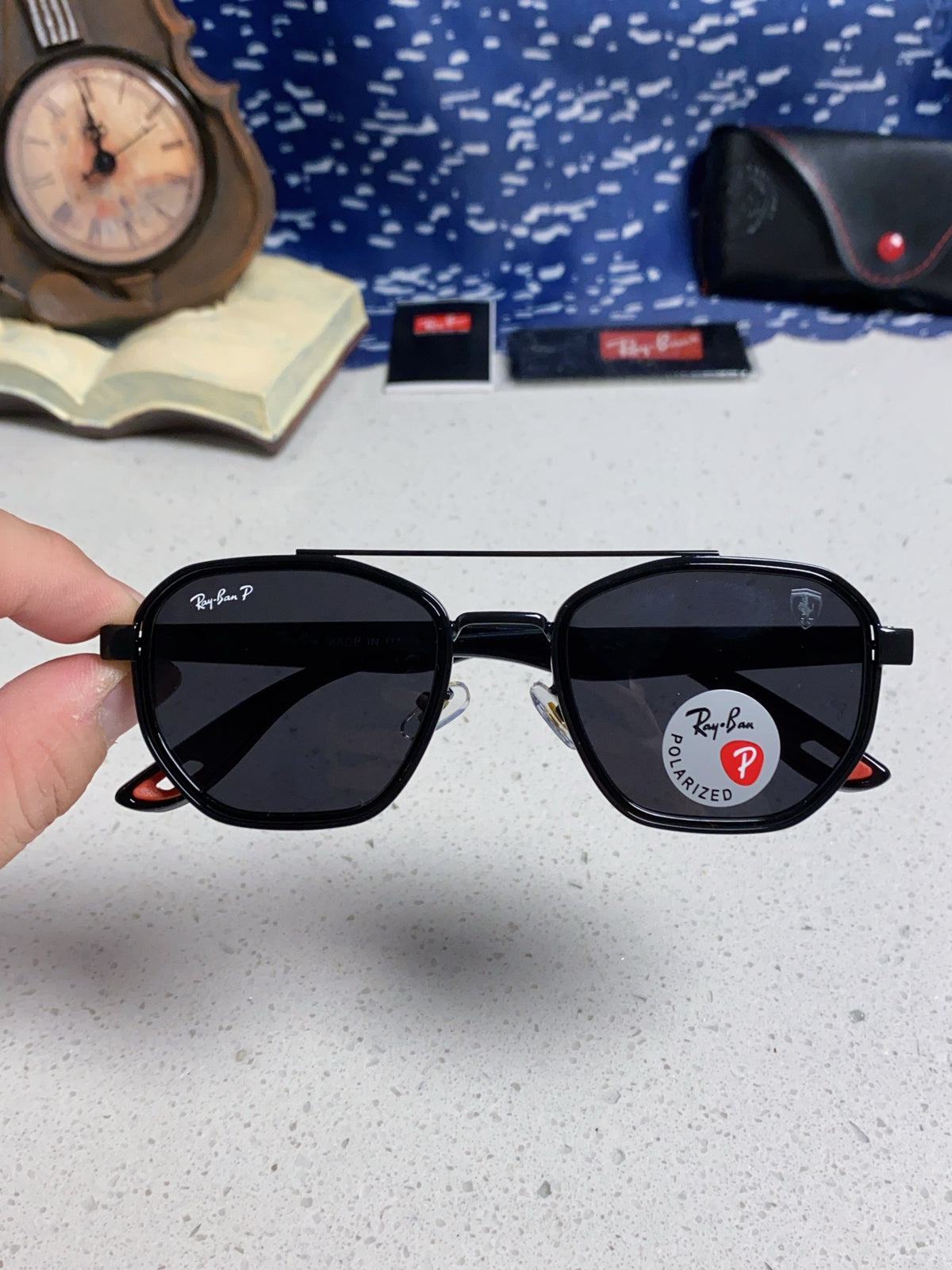 Ray-Ban Polarized Fashion Silver Lens Sunglasses for Men & Women - detail image 4