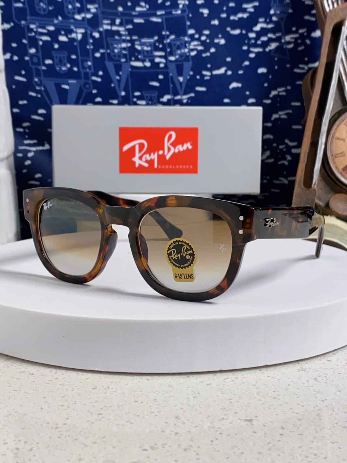 Ray-Ban RB0298 Oversized Brown Lens Sunglasses for Men - 998574