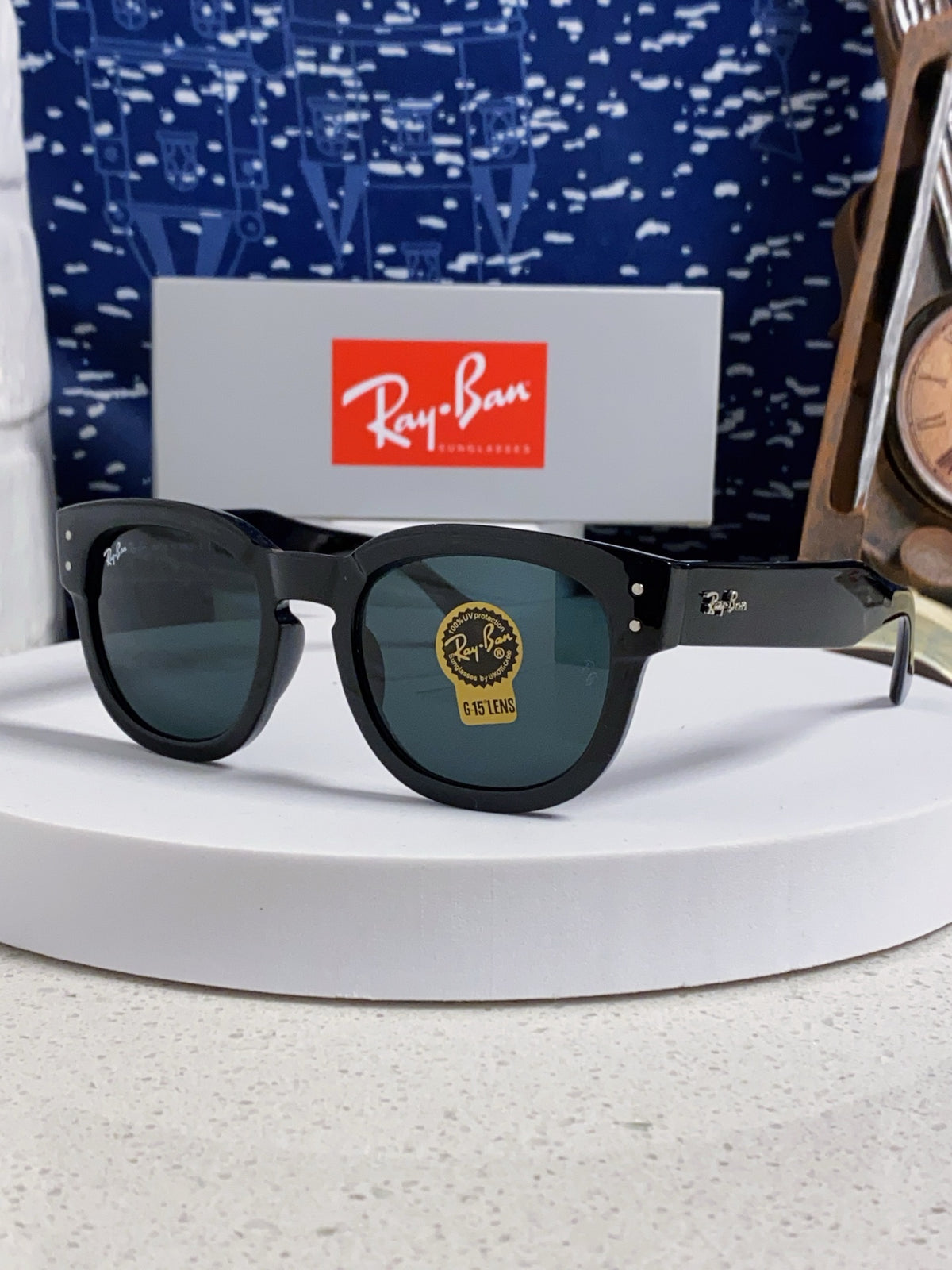 Ray-Ban RB0298 Oversized Black Lens Sunglasses for Men