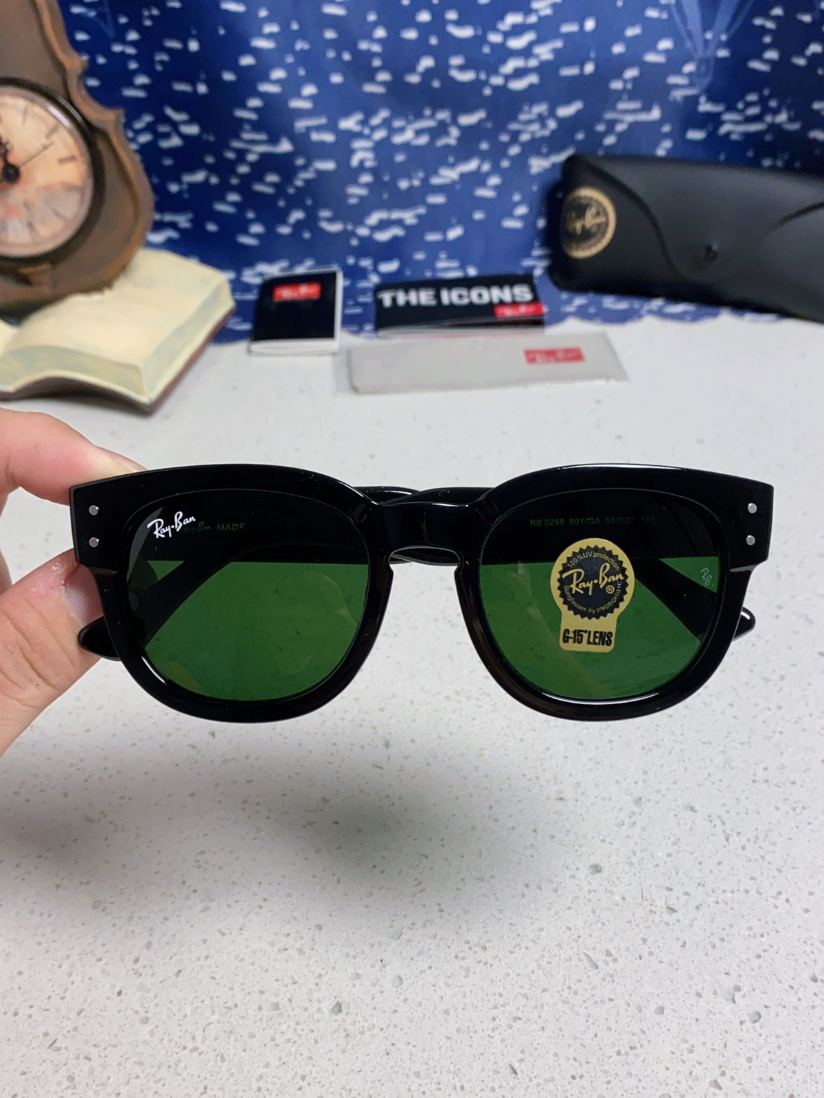 Ray-Ban RB0298 Oversized Black Lens Sunglasses for Men - 488338 - detail image 4