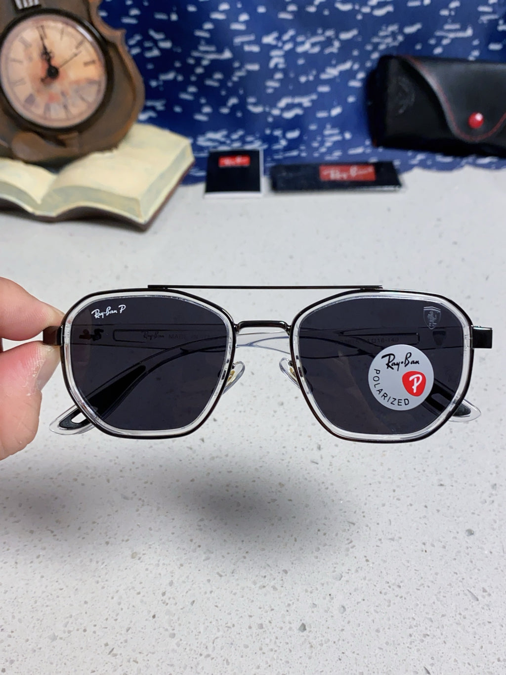Ray-Ban Polarized Fashion Silver Lens Sunglasses for Men & Women - 998567 - detail image 4