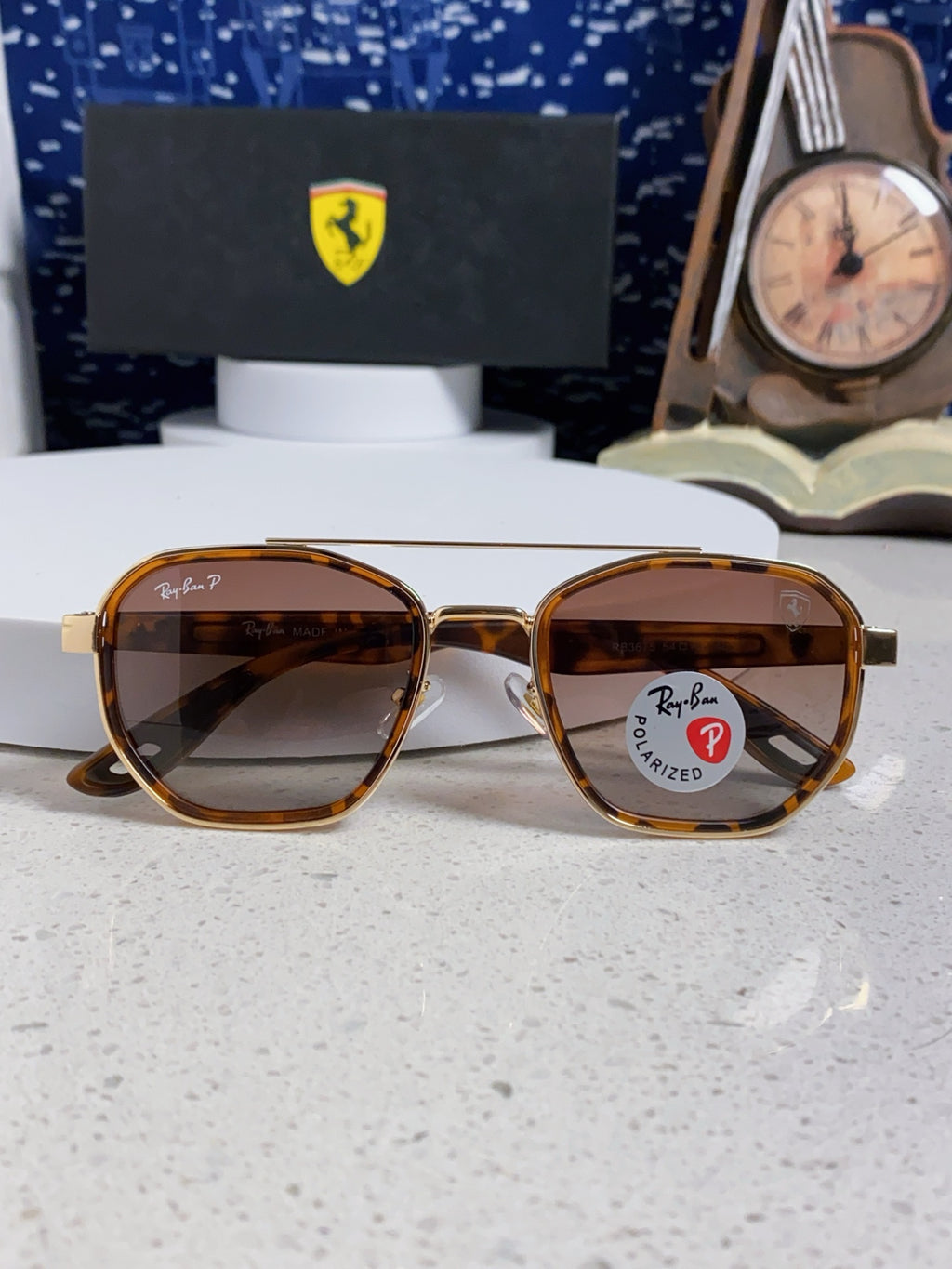 Ray-Ban Polarized Fashion Brown Lens Sunglasses for Men & Women - detail image 9