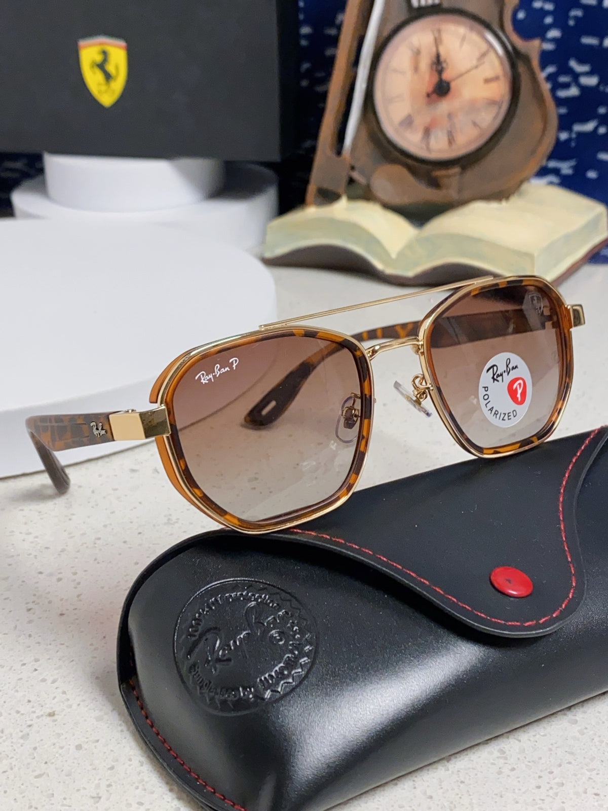 Ray-Ban Polarized Fashion Brown Lens Sunglasses for Men & Women - detail image 10