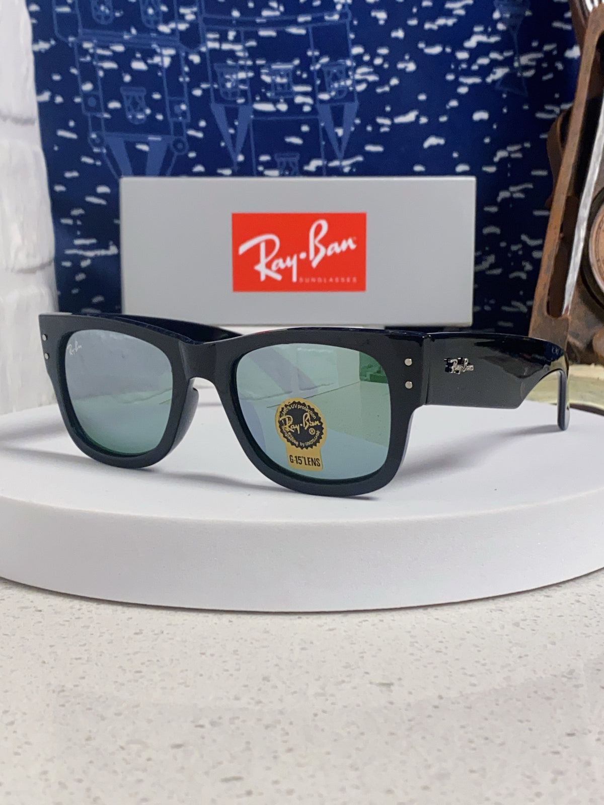 Ray-Ban RB0840 Square Silver Lens Sunglasses for Men & Women - 358957