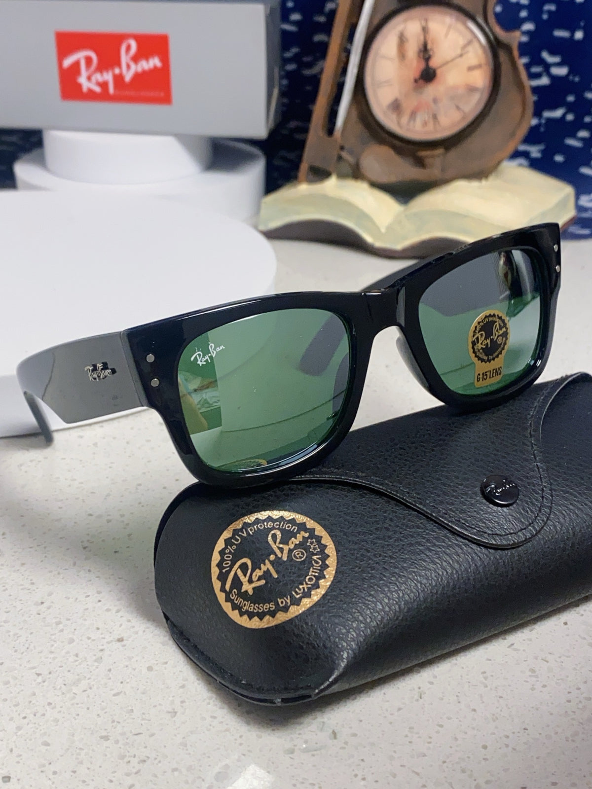 Ray-Ban RB0840 Square Silver Lens Sunglasses for Men & Women - 433100 - detail image 10
