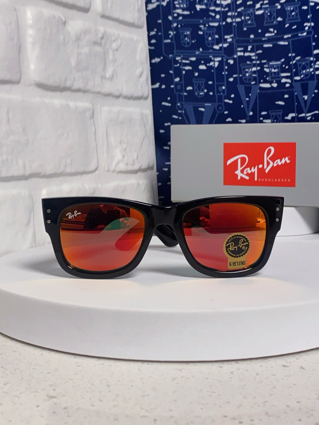 Ray-Ban RB0840 Square Red Lens Sunglasses for Men & Women