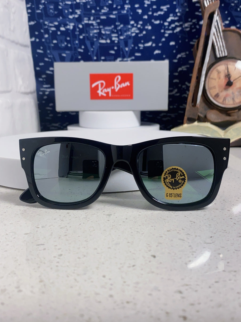 Ray-Ban RB0840 Square Silver Lens Sunglasses for Men & Women - 433100 - detail image 9